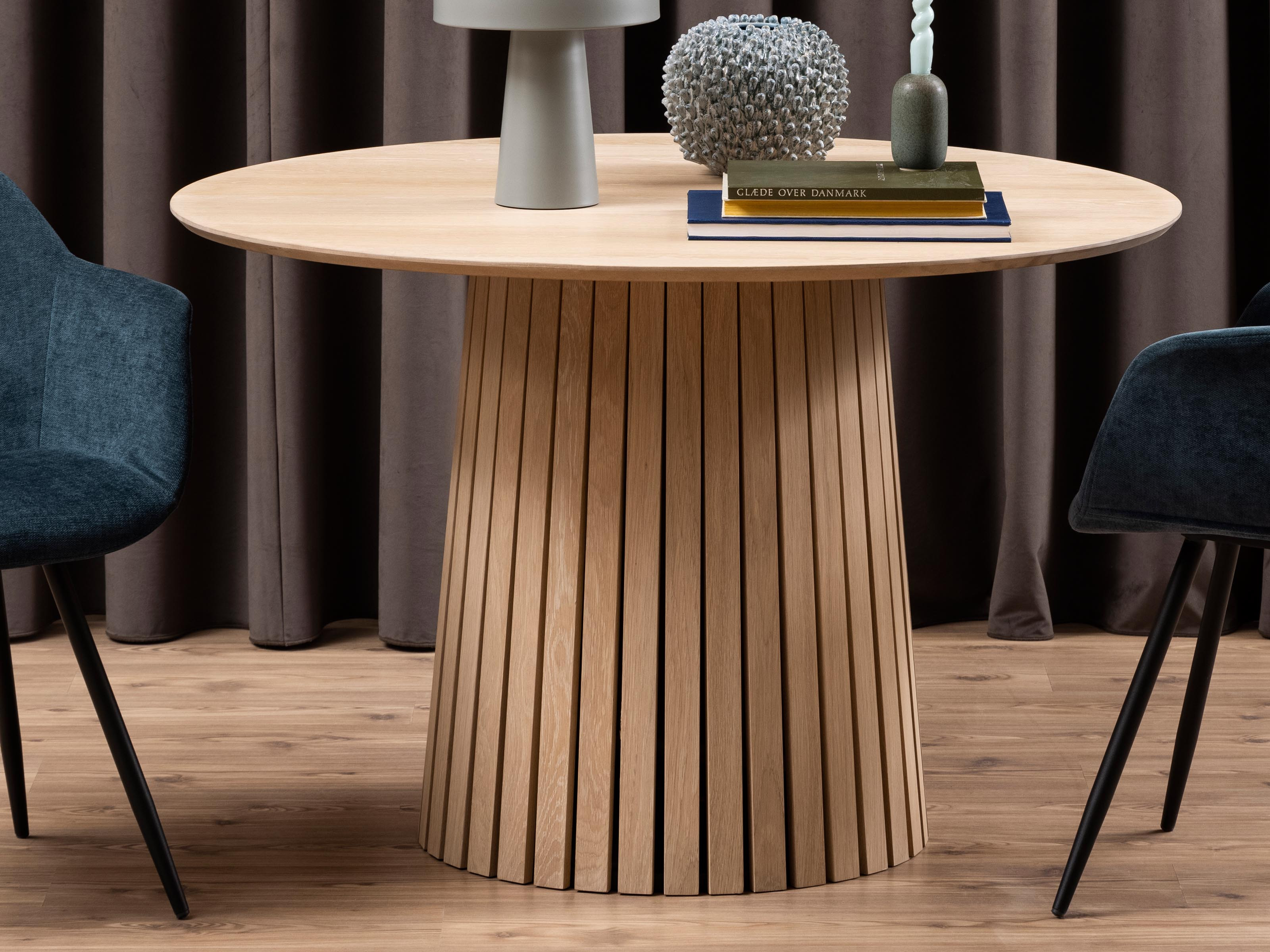 Ronde eettafel TOTO Ø120 cm gebleekte eik