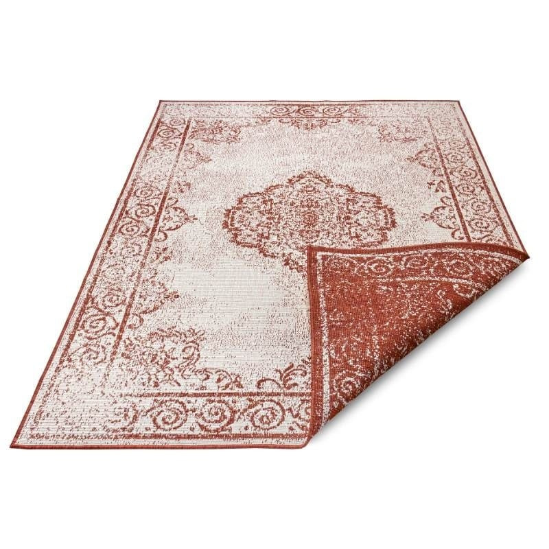 Dubbelzijdig vloerkleed Triomphe Terra Crème Rood - NORTHRUGS Twin Supreme - 200x290 cm - Rechthoek - Dekbed-Discounter.nl