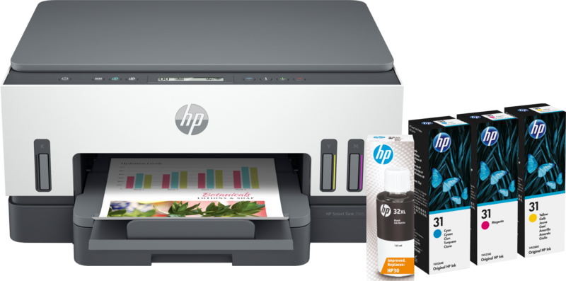 HP Smart Tank 7005 + 1 set extra inkt