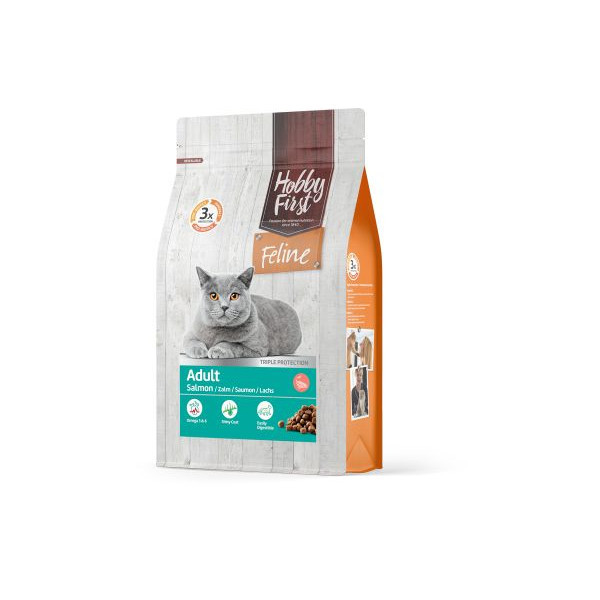 HobbyFirst Feline Adult zalm kattenvoer 2 x 4,5 kg