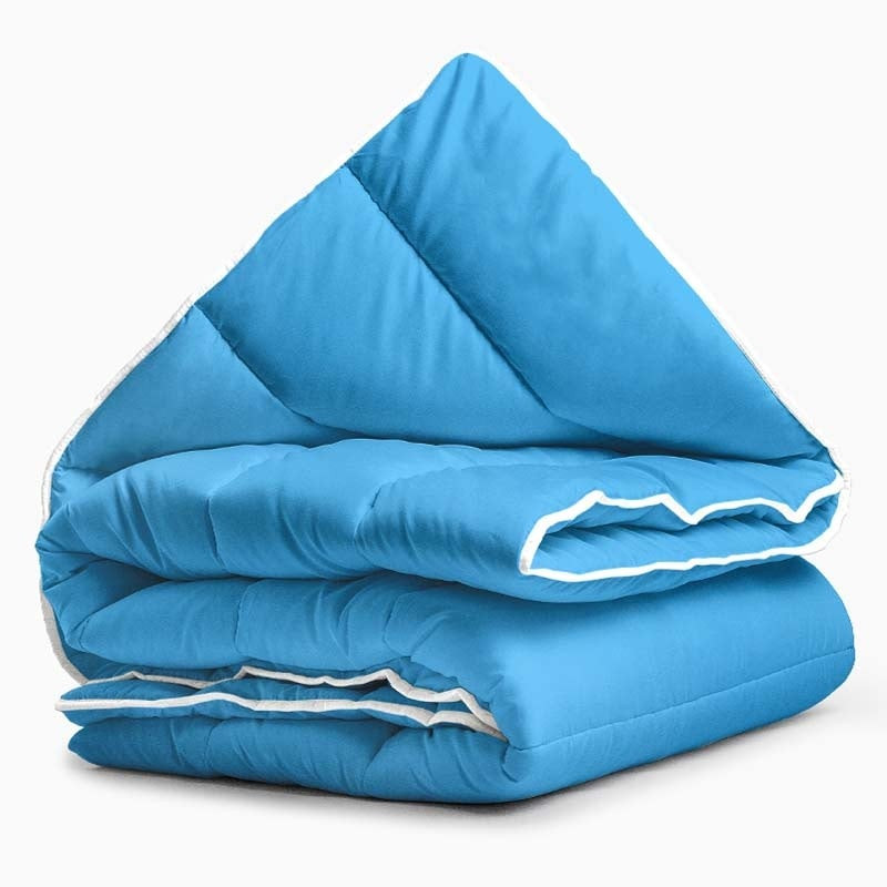 Dekbed Lazy Blauw Maat: 200 x 200 - 200x200 cm (Tweepersoons) - Sleeptime - 400 gram - Dekbed-Discounter.nl