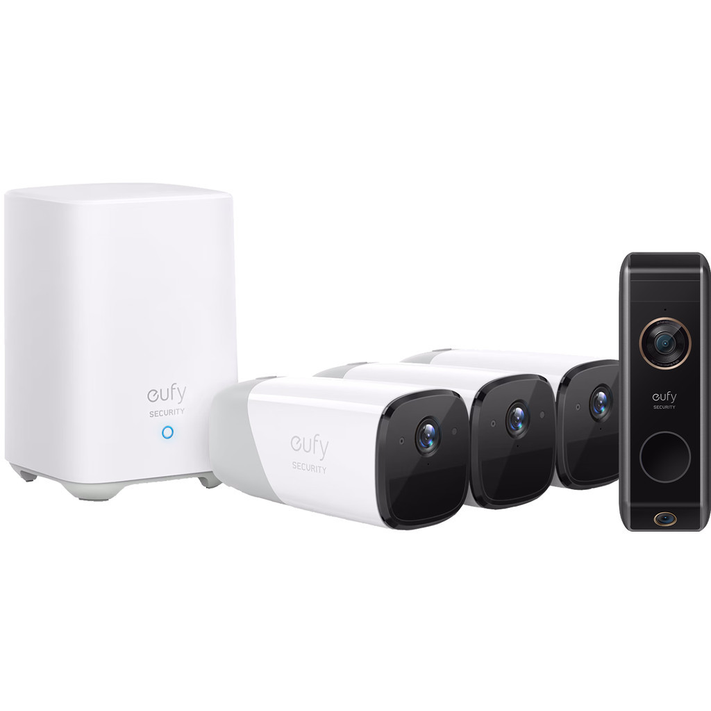 Eufycam 3-pack + Eufy Video Doorbell Dual 2 Pro