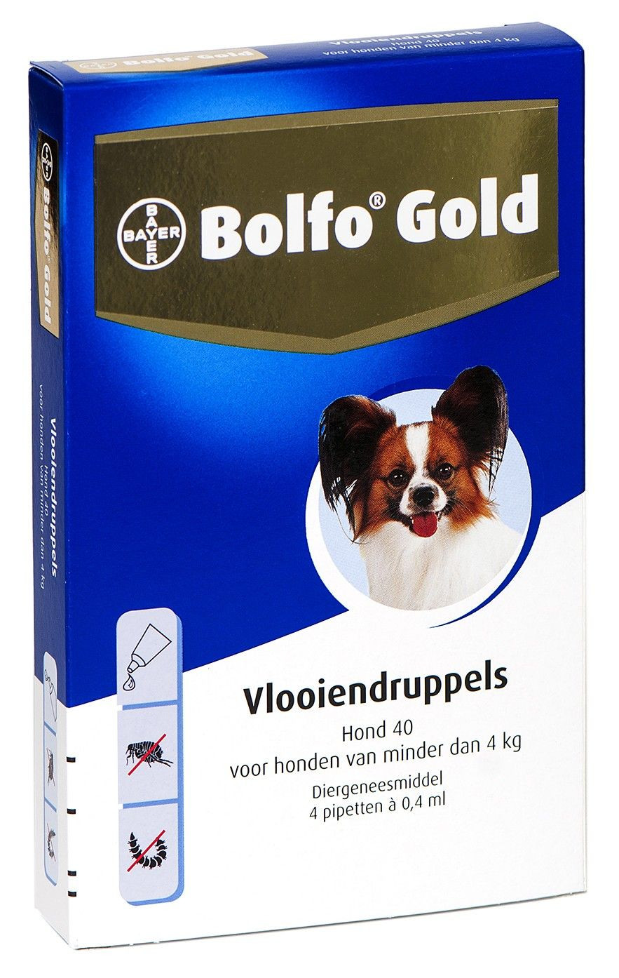 Bolfo Gold Spot-On 40 hond tot 4kg - 2 pip