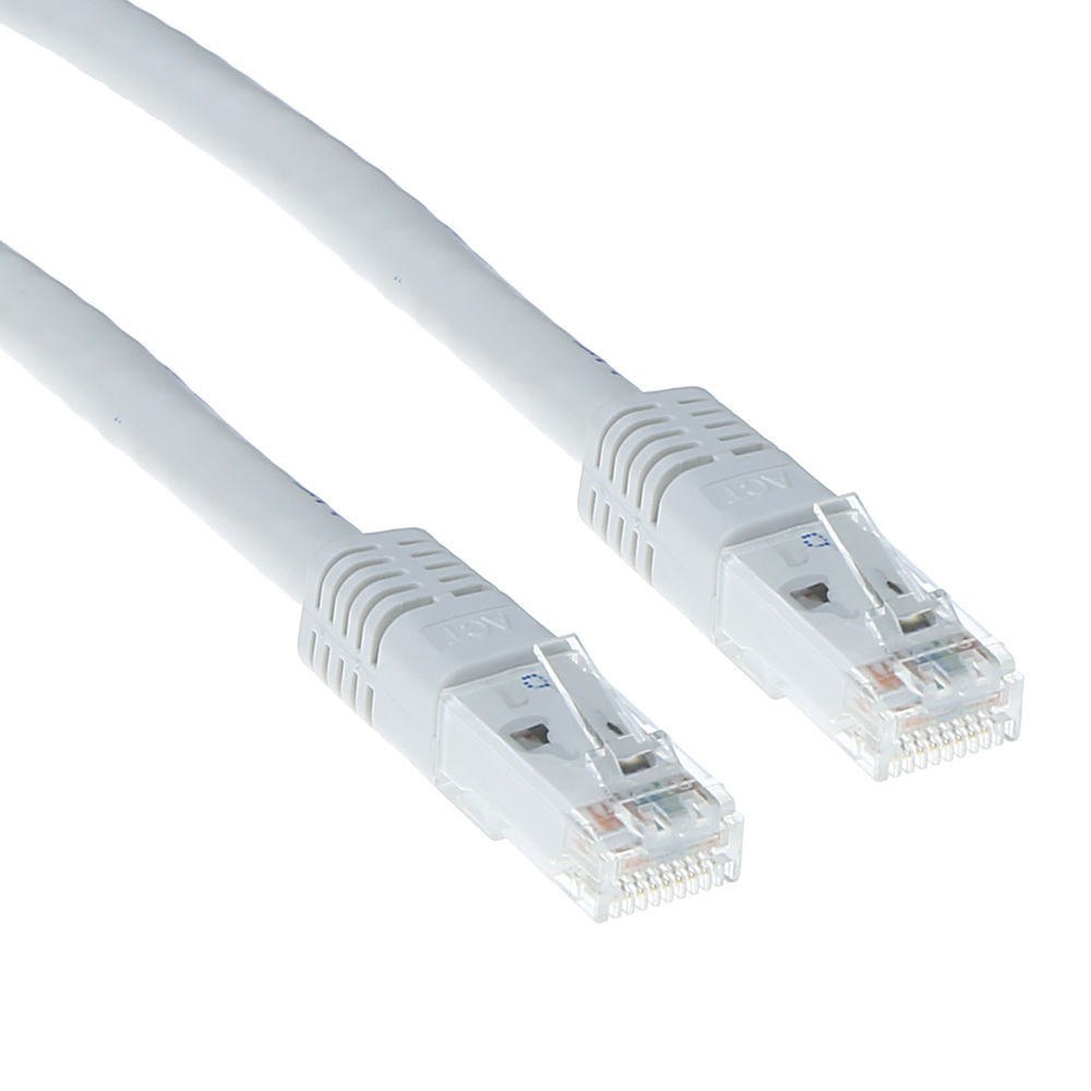 ACT IB9305 U/UTP CAT6A Patchkabel Wit - 5 meter