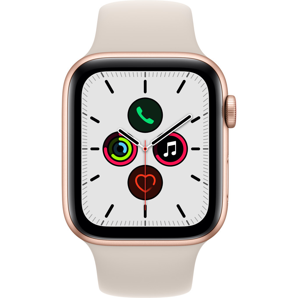 Apple Watch SE 40mm Roségoud Aluminium Crème Sportband