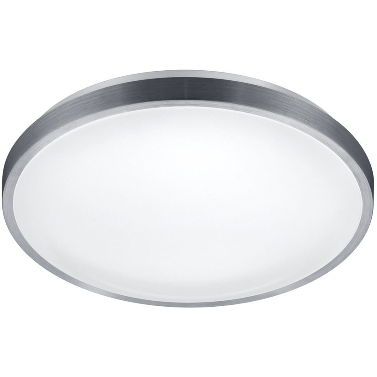 LED Plafondlamp - Plafondverlichting - Trion Izonu - 20W - Warm Wit 3000K - Rond - Mat Grijs - Aluminium