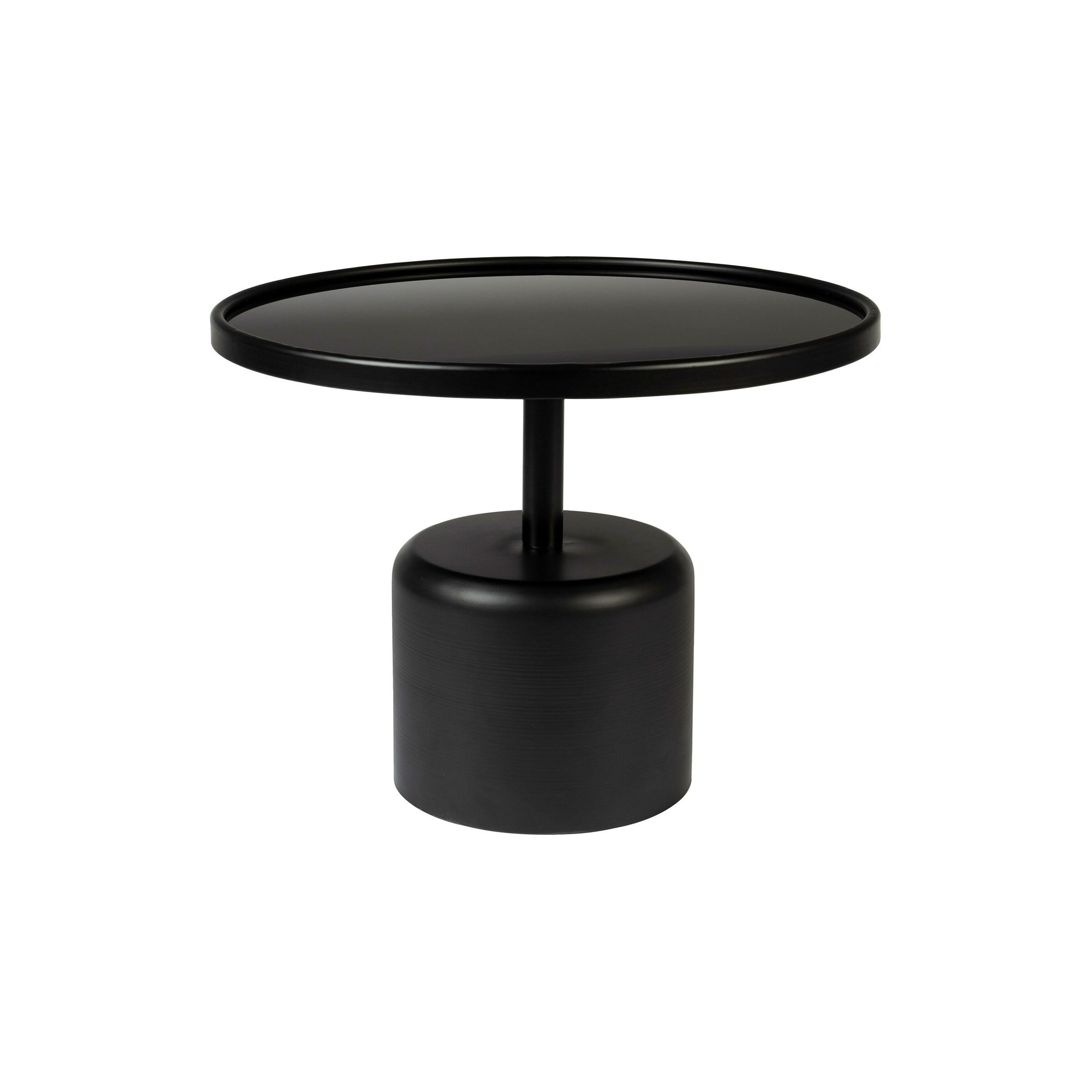 ZILT Ronde Salontafel Caden Glas, 60cm - Zwart