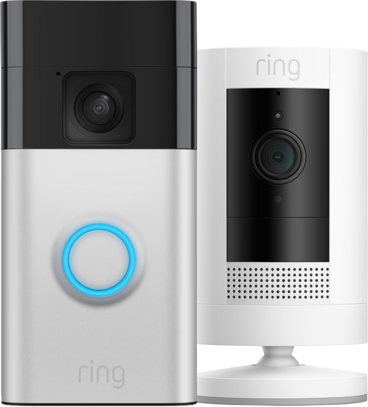 Ring Battery Video Doorbell Nikkel + Stick Up Cam