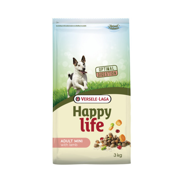 Happy Life Adult Mini met lam hondenvoer 3 kg