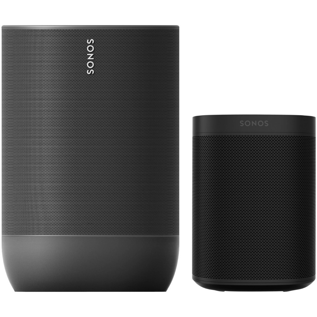 Sonos Move Zwart + Sonos One Zwart