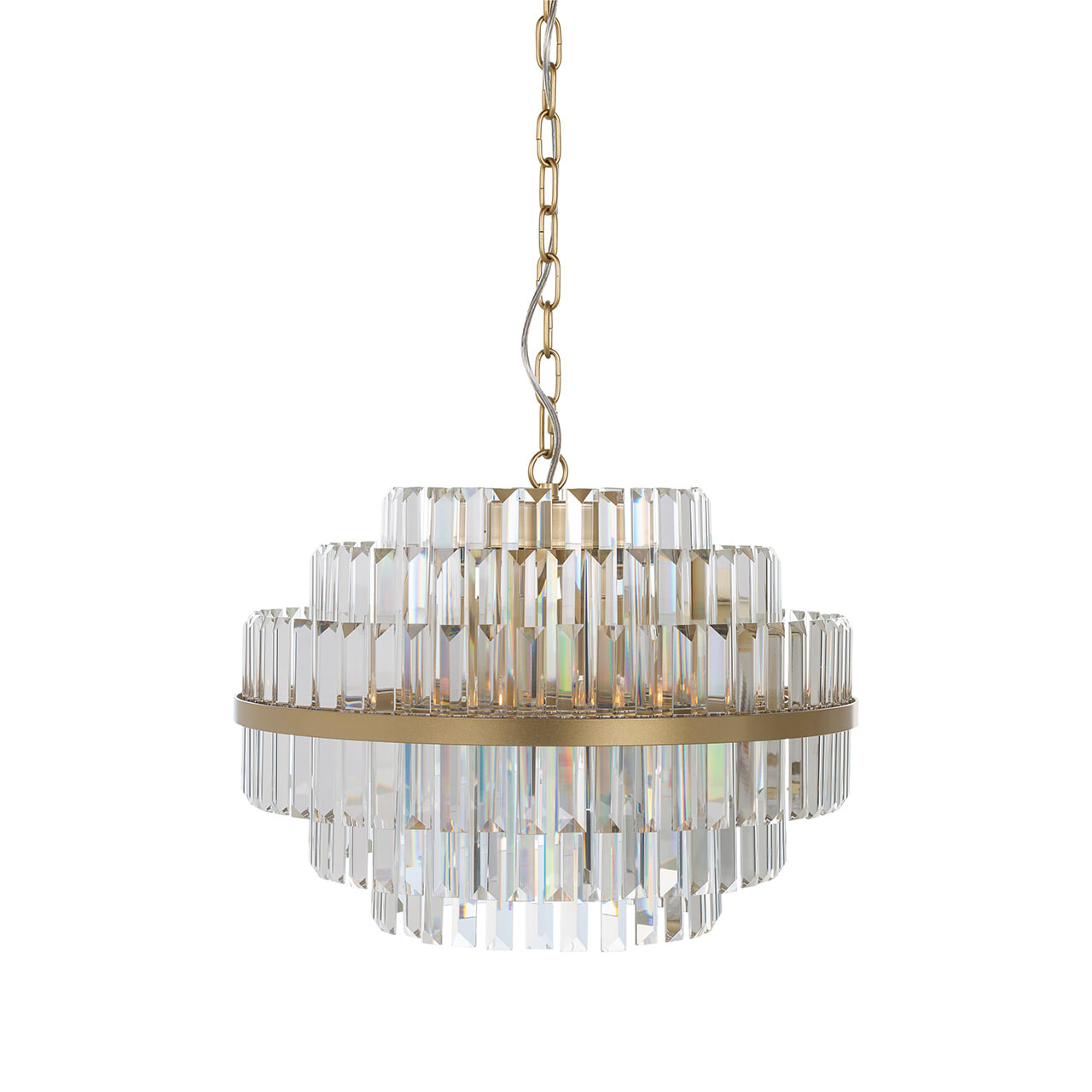 Richmond Hanglamp 'Desire' Crystal, 49cm, kleur Brushed Gold