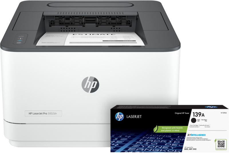 HP LaserJet Pro 3002dn + 1 extra zwarte toner