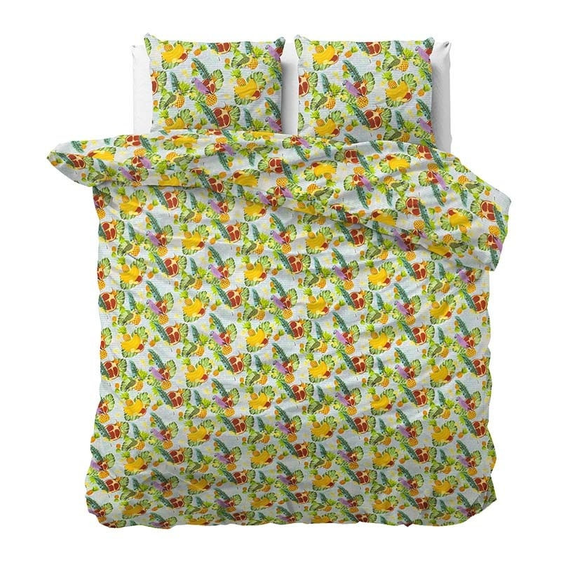 Dekbedovertrek Fruit Trend Dekbedovertrek - Tweepersoons (200x220 cm) - Groen Polyester-katoen - Dessin: Modern - Sleeptime Elegance -