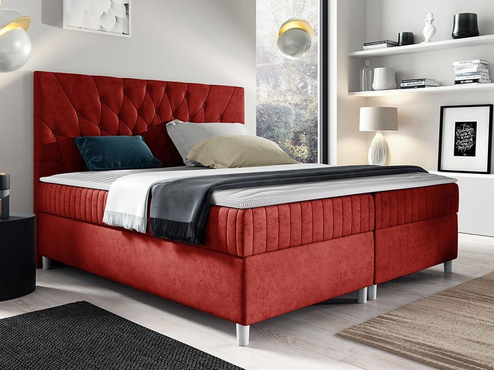 Boxspring PRODIGY 160x200 cm rood