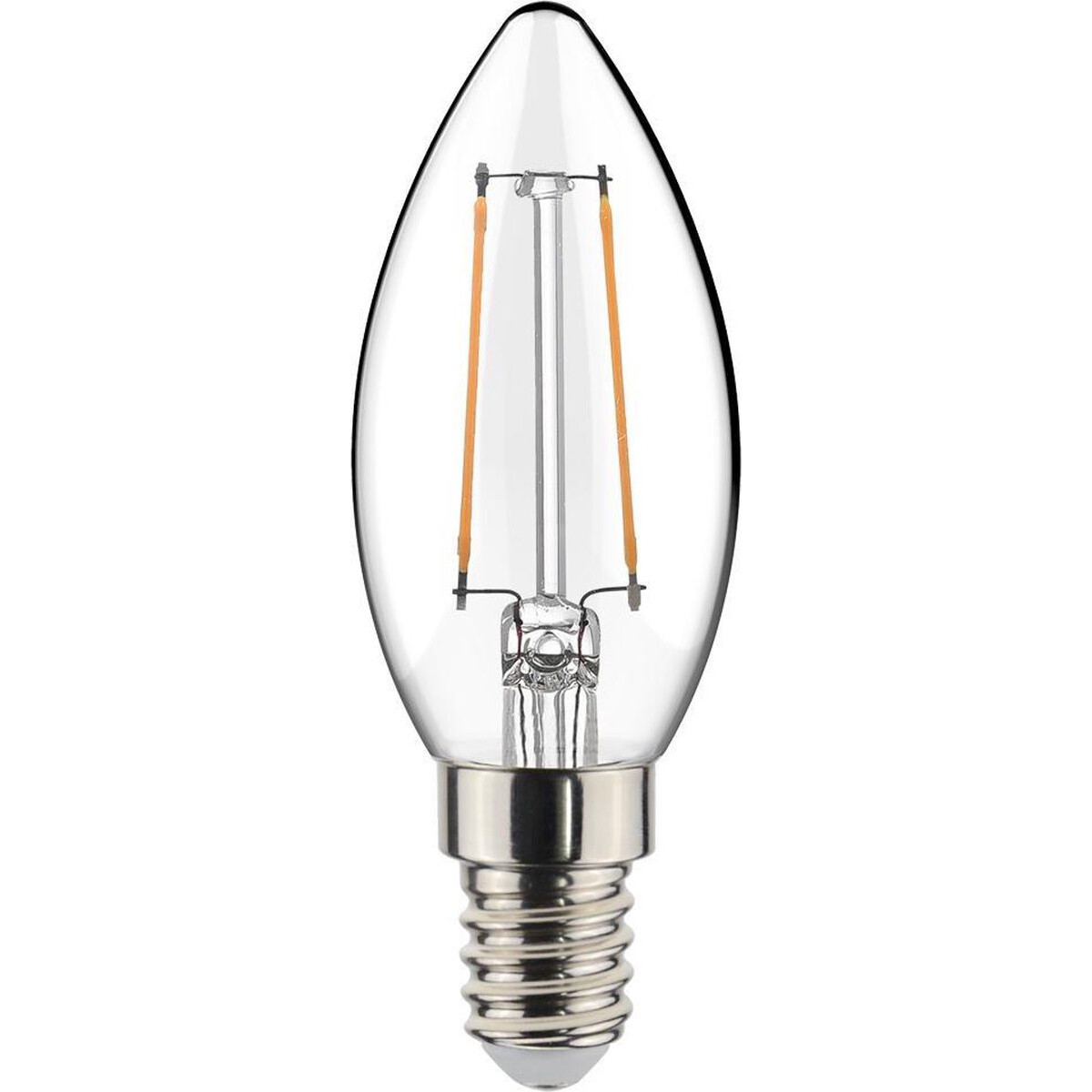 LED Lamp - Filament - Sanola Syno - 2W - E14 Fitting - Warm Wit 2700K - Transparent Helder - Glas