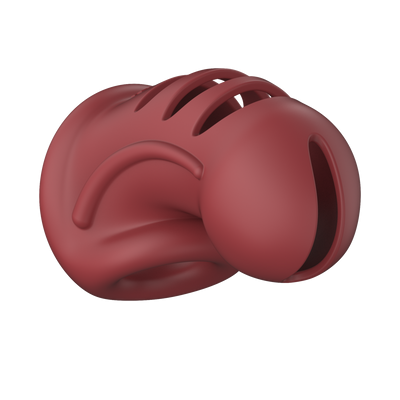 ManCage by Shots Model 28 - Ultra Soft Silicone Chastity Cage - Red