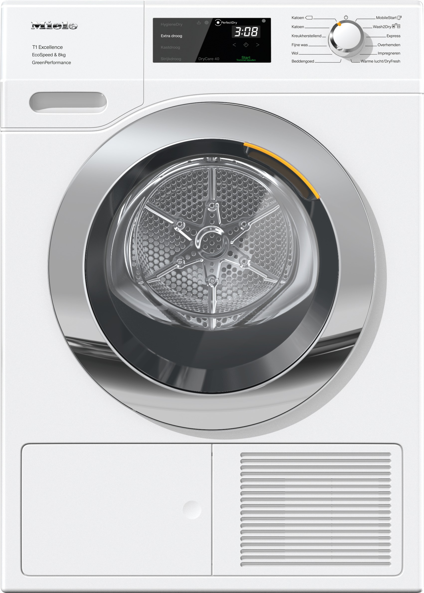 Miele TEF 775 WP EcoSpeed & Greenperformance Warmtepompdroger Wit