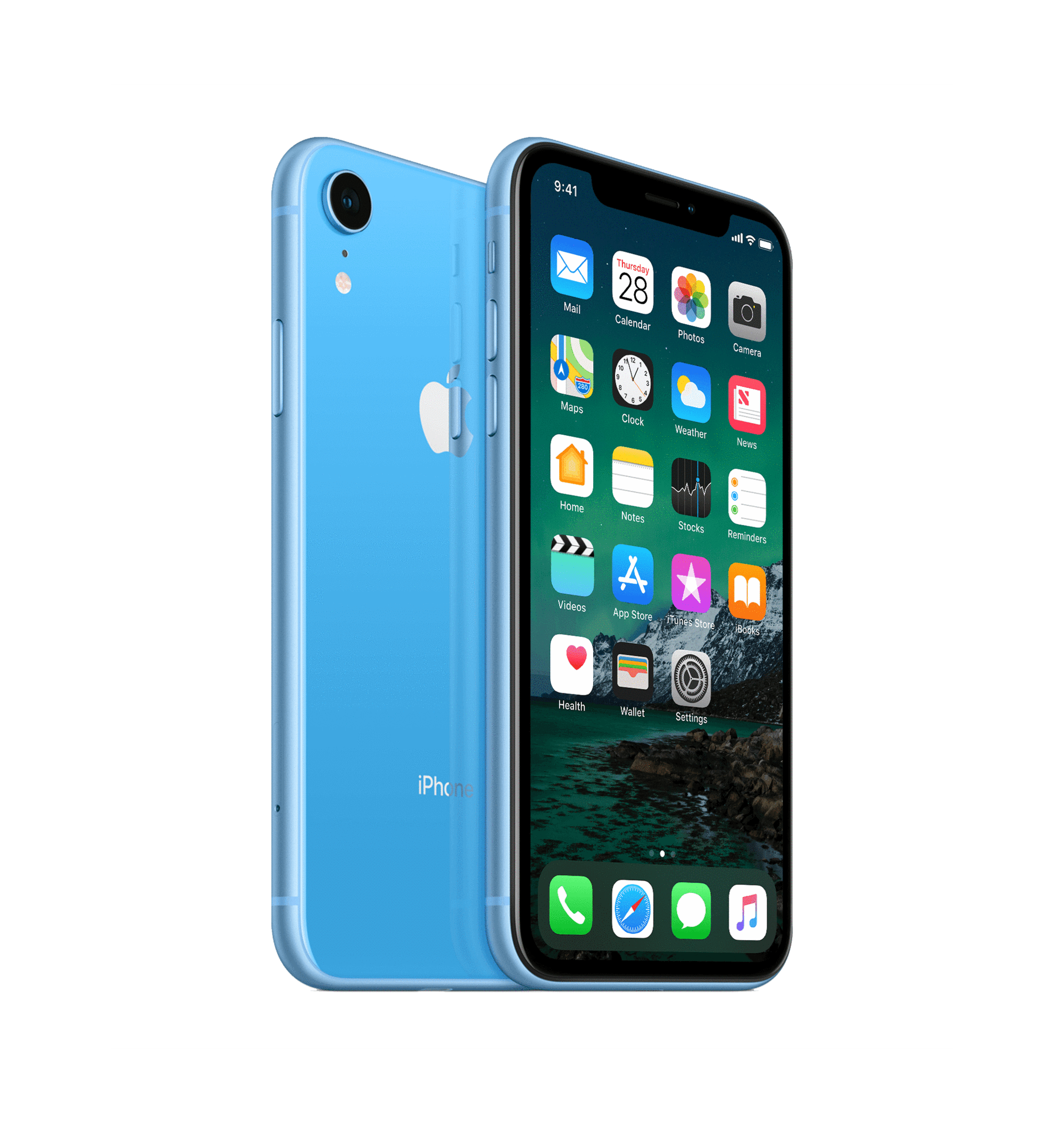 Refurbished iPhone XR 256 GB Blauw Zichtbaar gebruikt