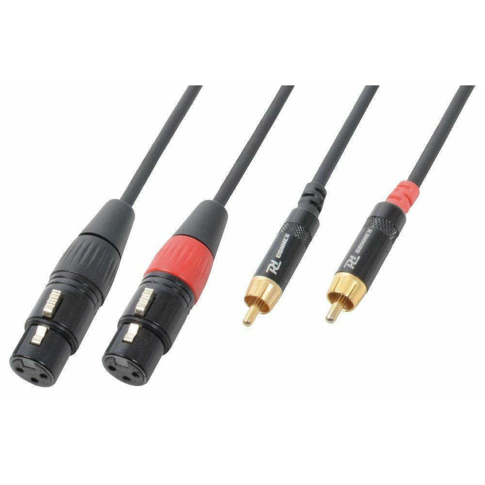 PD Connex Kabel 2x XLR Female - 2x RCA Male 6m