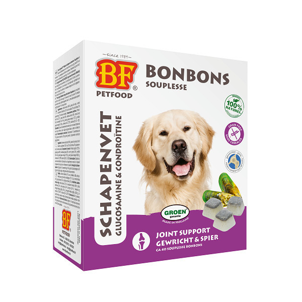 BF Petfood Schapenvet Souplesse Bonbons voor de hond 1 verpakking