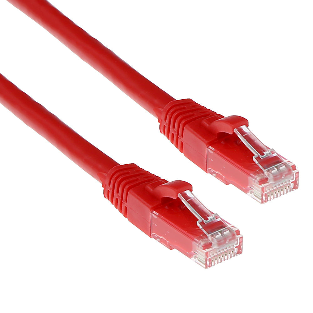 ACT IB2520 CAT6A U/UTP Patchkabel | Snagless | RJ45 Connectoren | Rood | 20 meter