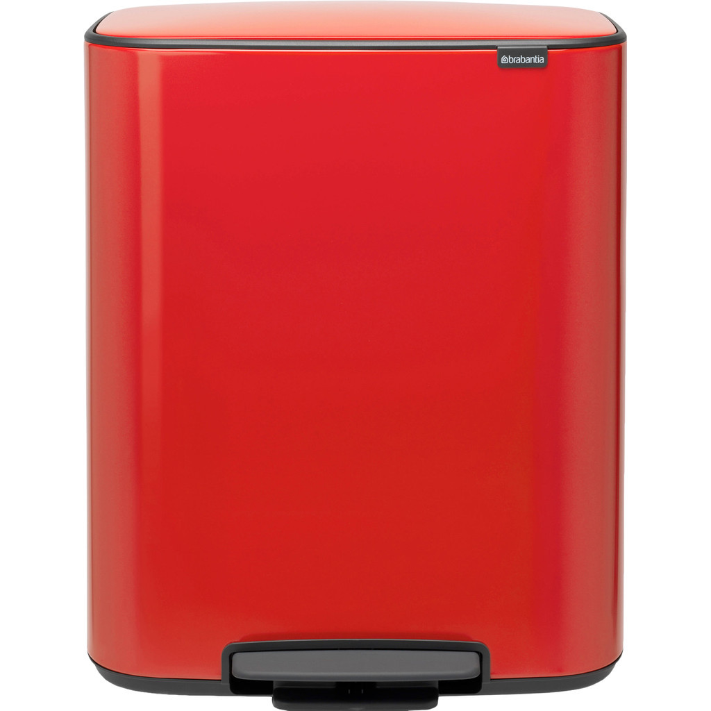 Brabantia Bo Pedal Bin 2 x 30 Liter Passion Red