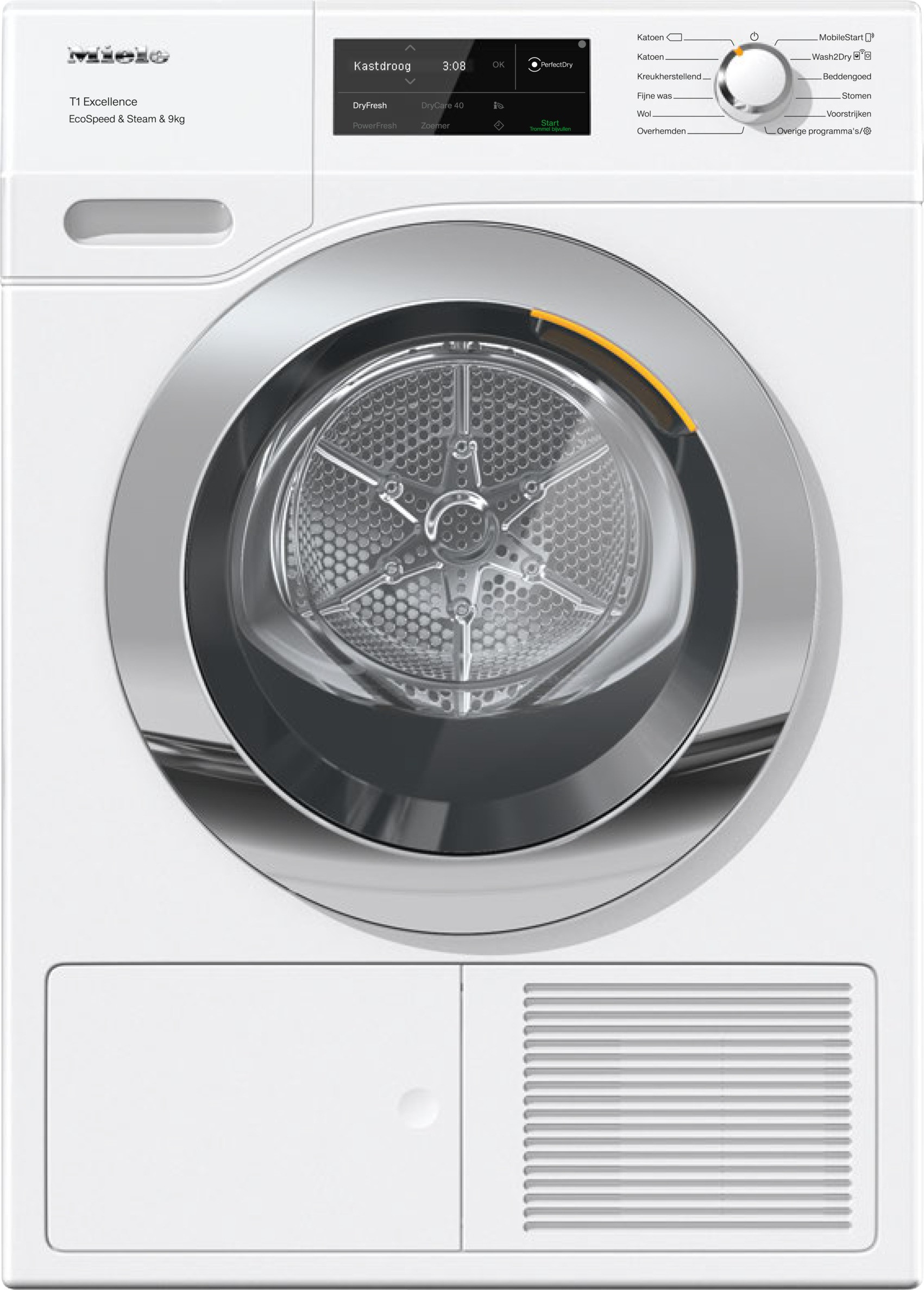 Miele TEL 795 WP EcoSpeed & Steam Warmtepompdroger Wit