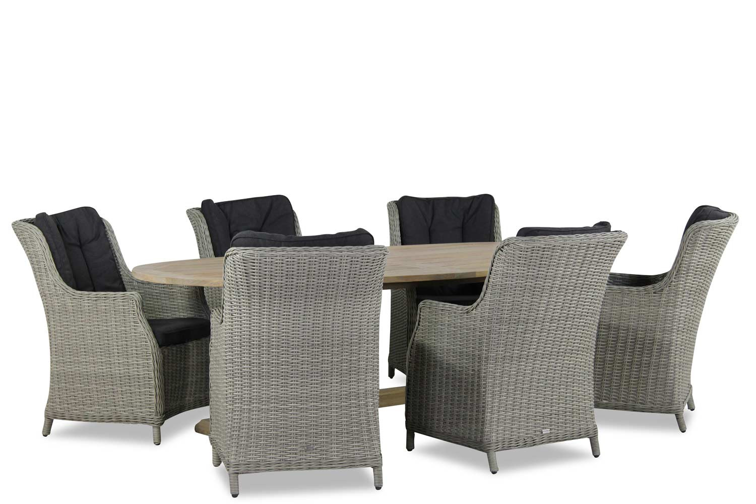 Garden Collections Buckingham/Brighton ovaal 240 cm dining tuinset 7-delig