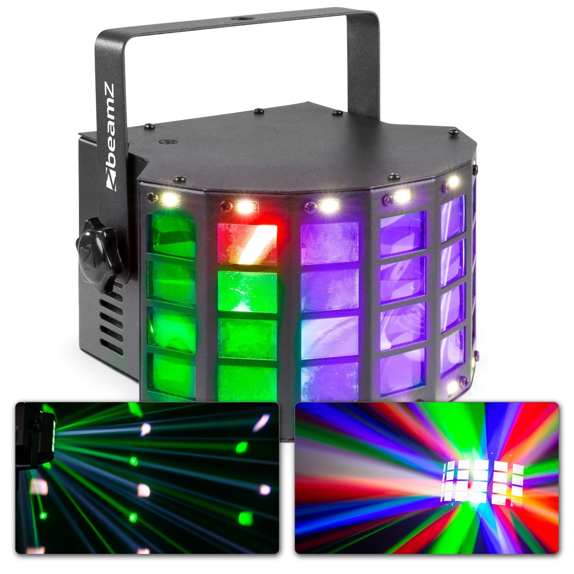 BeamZ DerbyStrobe LED lichteffect met DMX en afstandsbediening