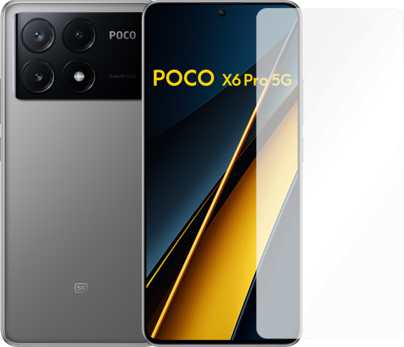 POCO X6 Pro 256GB Grijs 5G + Just in Case Tempered Glass Screenprotector