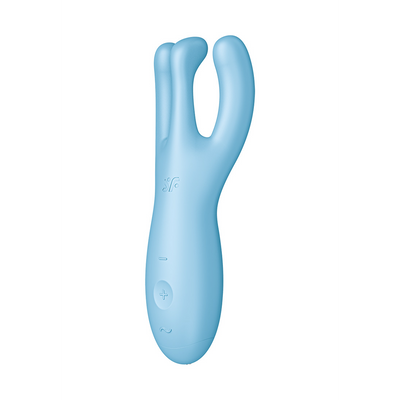 Threesome 4Plus - Lay-on Vibrator with App - Blue