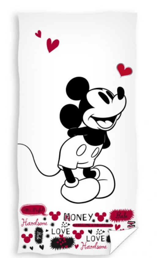 Mickey Mouse strandlaken 70 x 140 cm (heart)