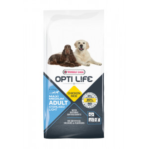 Opti Life Adult Sterilised Light Medium/Maxi hondenvoer 2 x 12,5 kg