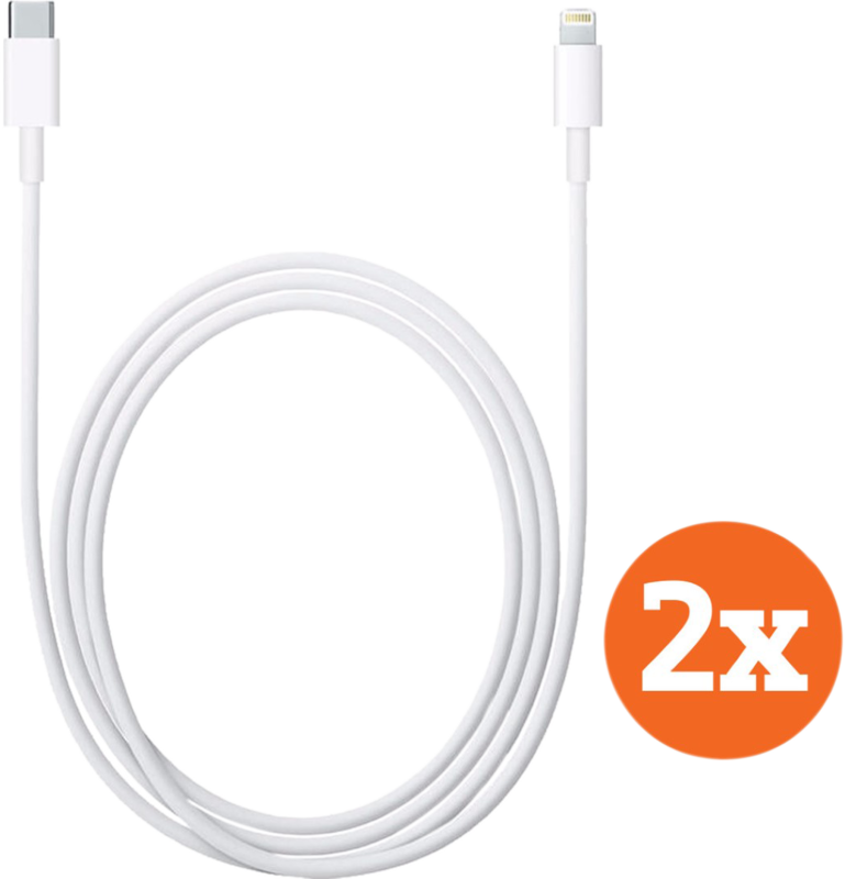 Apple Usb C naar Lightning Kabel 1m Kunststof Wit Duopack