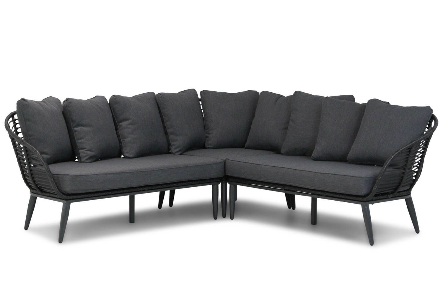 Coco Leonardo hoek loungeset 3-delig off black