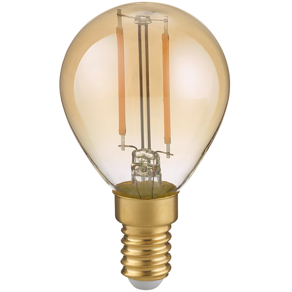 LED Lamp - Filament - Trion Tropin - E14 Fitting - 2W - Warm Wit-2700K - Amber - Glas