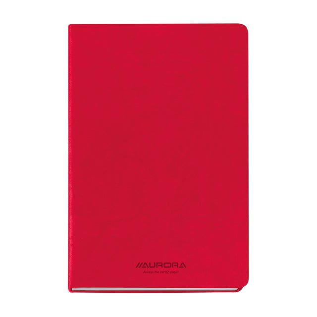 Notitieboek aurora capri a5 192blz lijn 80gr rood