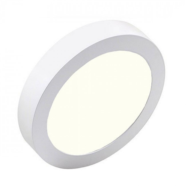 LED Downlight Pro - Aigi - Opbouw Rond 18W - Natuurlijk Wit 4000K - Mat Wit - Ø227mm