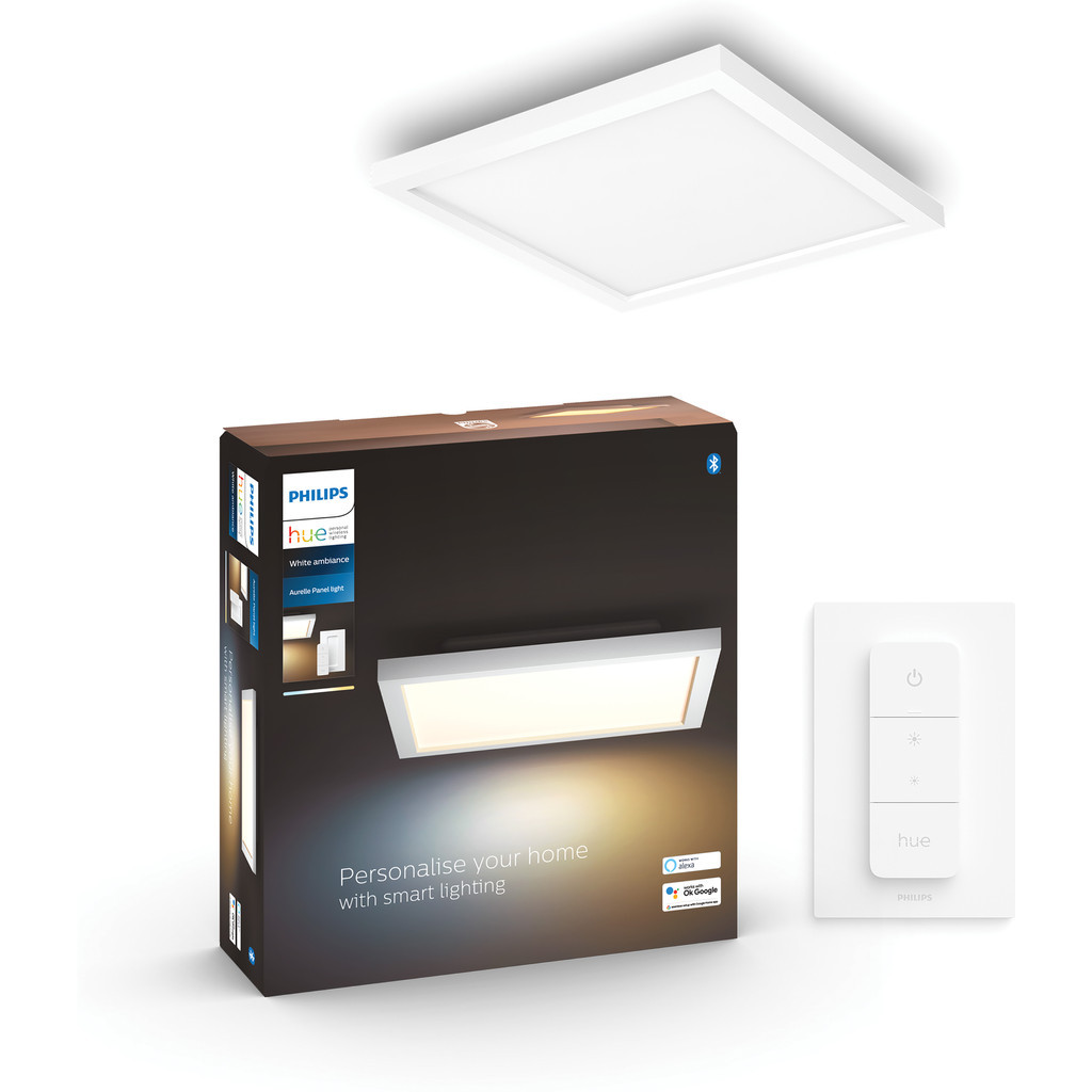 Philips Hue Aurelle plafondlamp White Ambiance vierkant - groot