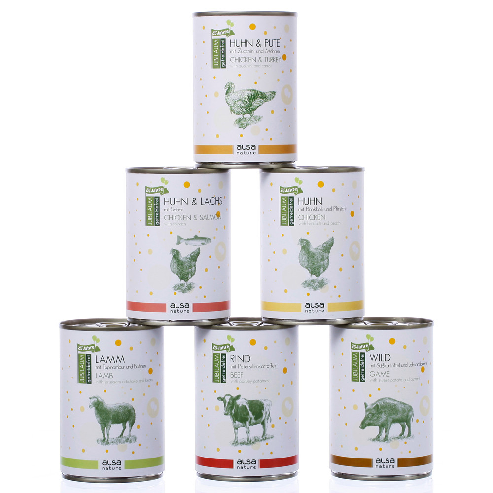 alsa-nature JUBILEUM blikmenu-mix, 400 g, Aantal: 30 x 400 g