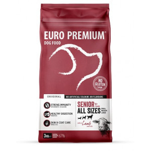 Euro Premium Senior 8+ Lamb & Rice hondenvoer 12 kg