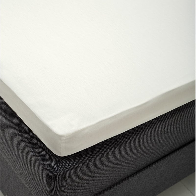 Hoeslaken Katoen- Topper - Creme - 180x210 cm - Creme - Fresh and Co - Dekbed-Discounter.nl