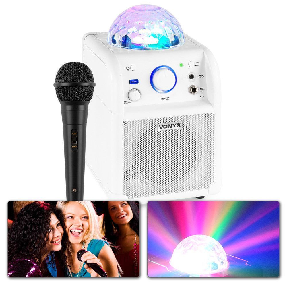 Vonyx SBS50W Karaokeset met microfoon, Bluetooth en lichteffect