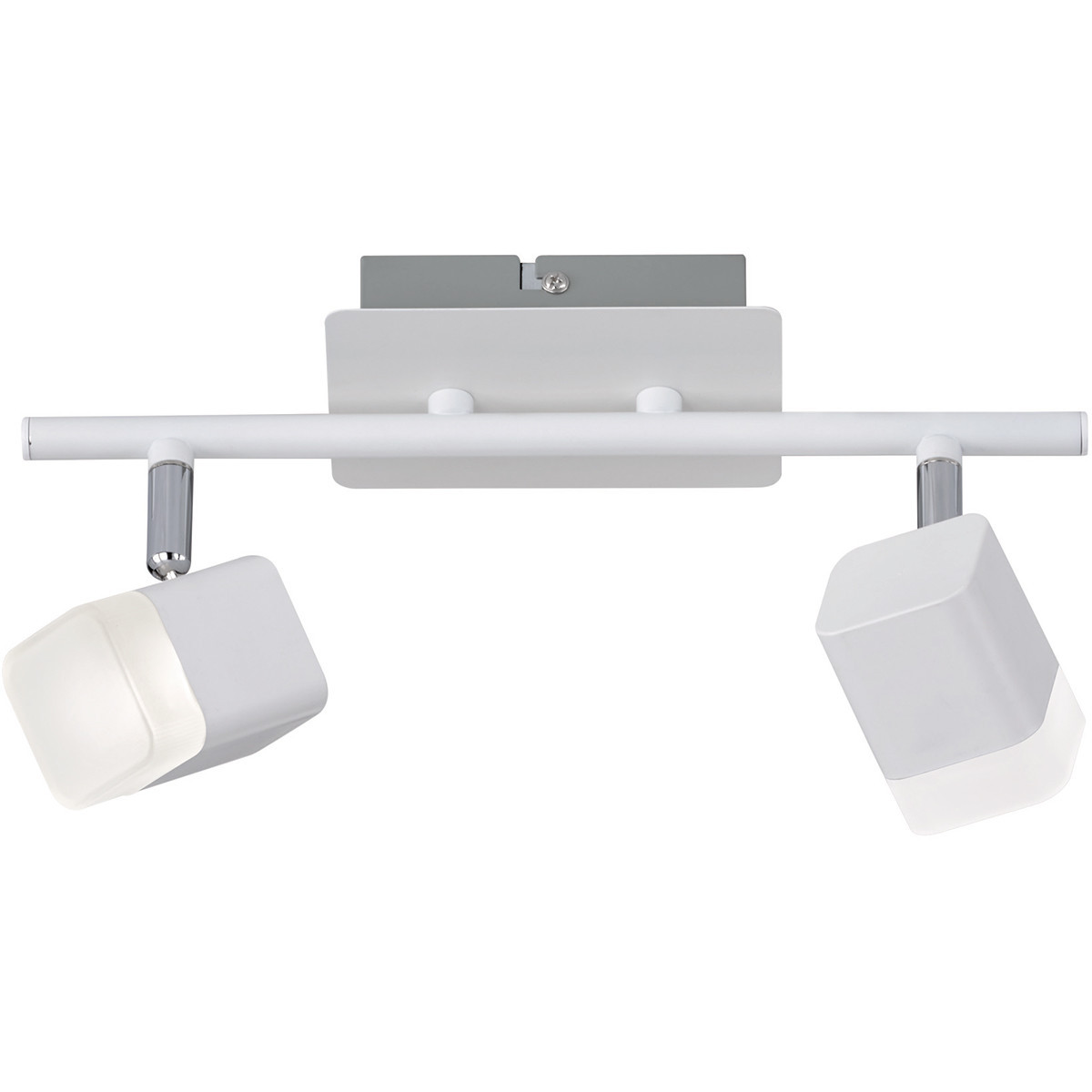 LED Plafondspot - Trion Ribon - 8W - Warm Wit 3000K - 2-lichts - Rechthoek - Mat Wit - Aluminium