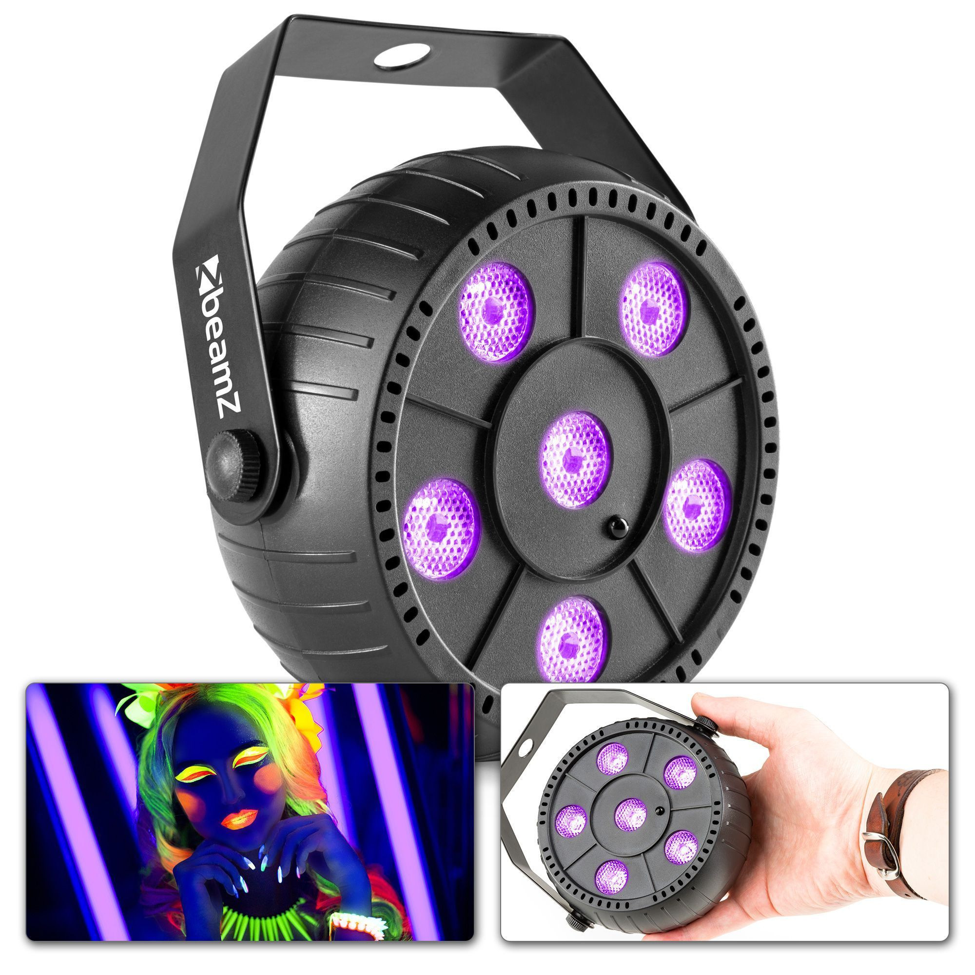 BeamZ PLP14 LED blacklight met ingebouwde accu - 6x 1W LED&apos;s