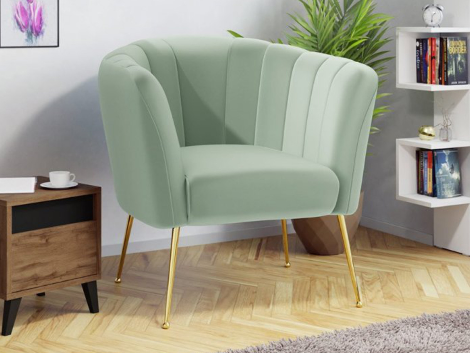 Fauteuil GILARDI watergroen