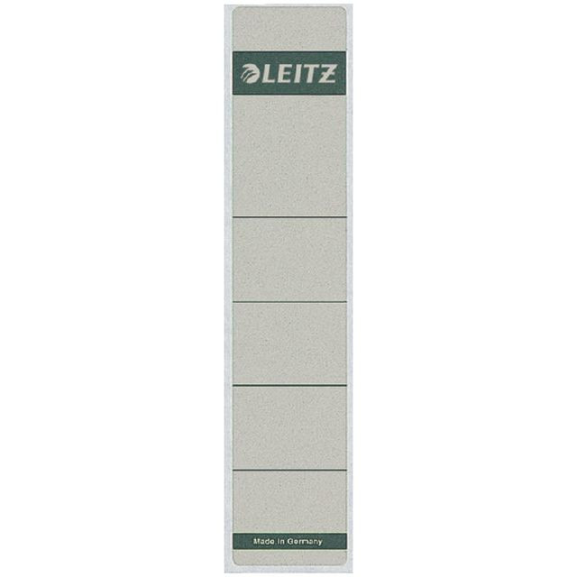 Leitz rugetiketten, zelfklevend, ft 3,9 x 19,1 cm, pak van 10 stuks, grijs