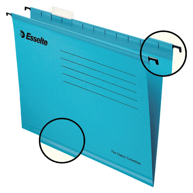 Hangmap Esselte Classic A4 V-bodem blauw | Omdoos a 25 stuk