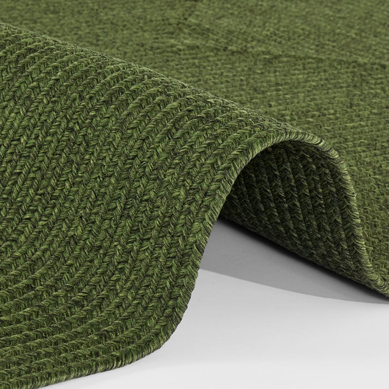 Jute Vloerkleed Braids Groen - NORTHRUGS - 80x150 cm - Rechthoek - Dekbed-Discounter.nl