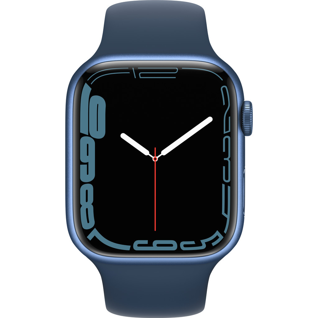 Apple Watch Series 7 4G 45mm Blauwe Aluminium Blauwe Sportband